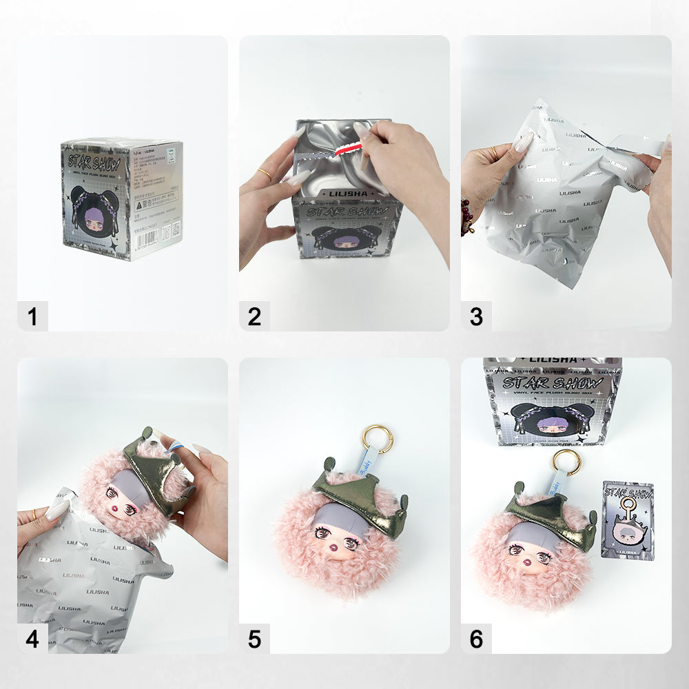 Lilisha Series 2 Animal Plush Keychain - Soft Stuffed Toy Backpack Pendant for Girls, Cute Doll Gift for Kids
