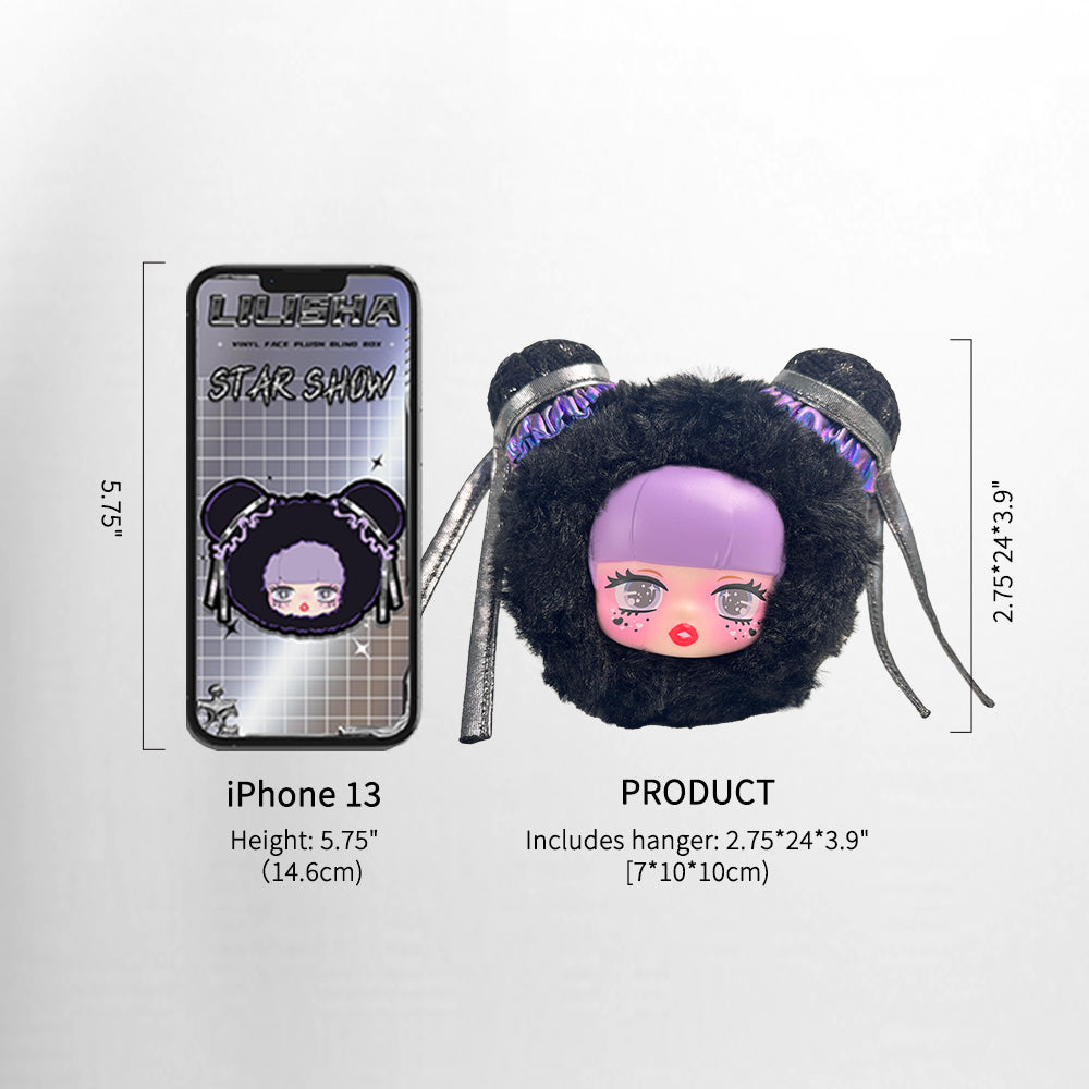 Lilisha Series 2 Animal Plush Keychain - Soft Stuffed Toy Backpack Pendant for Girls, Cute Doll Gift for Kids