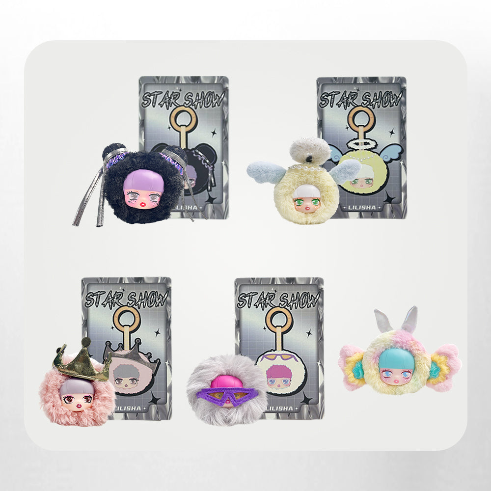 Lilisha Series 2 Animal Plush Keychain - Soft Stuffed Toy Backpack Pendant for Girls, Cute Doll Gift for Kids