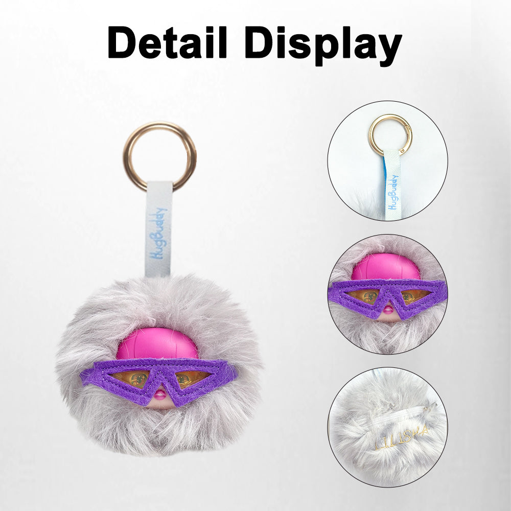 Lilisha Series 2 Animal Plush Keychain - Soft Stuffed Toy Backpack Pendant for Girls, Cute Doll Gift for Kids